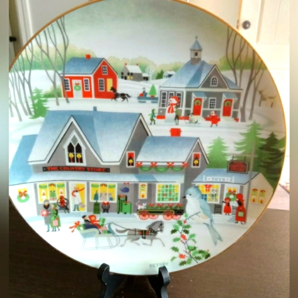 Vintage 1989 plate. Betsy Bates. Made USA. Numbered series.